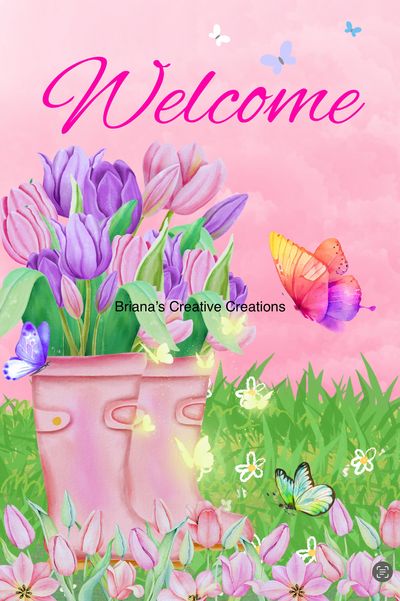 Spring Welcome Garden Flag