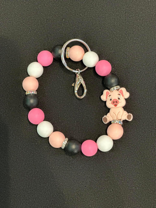 Piggy Silicone Bead Wristlet