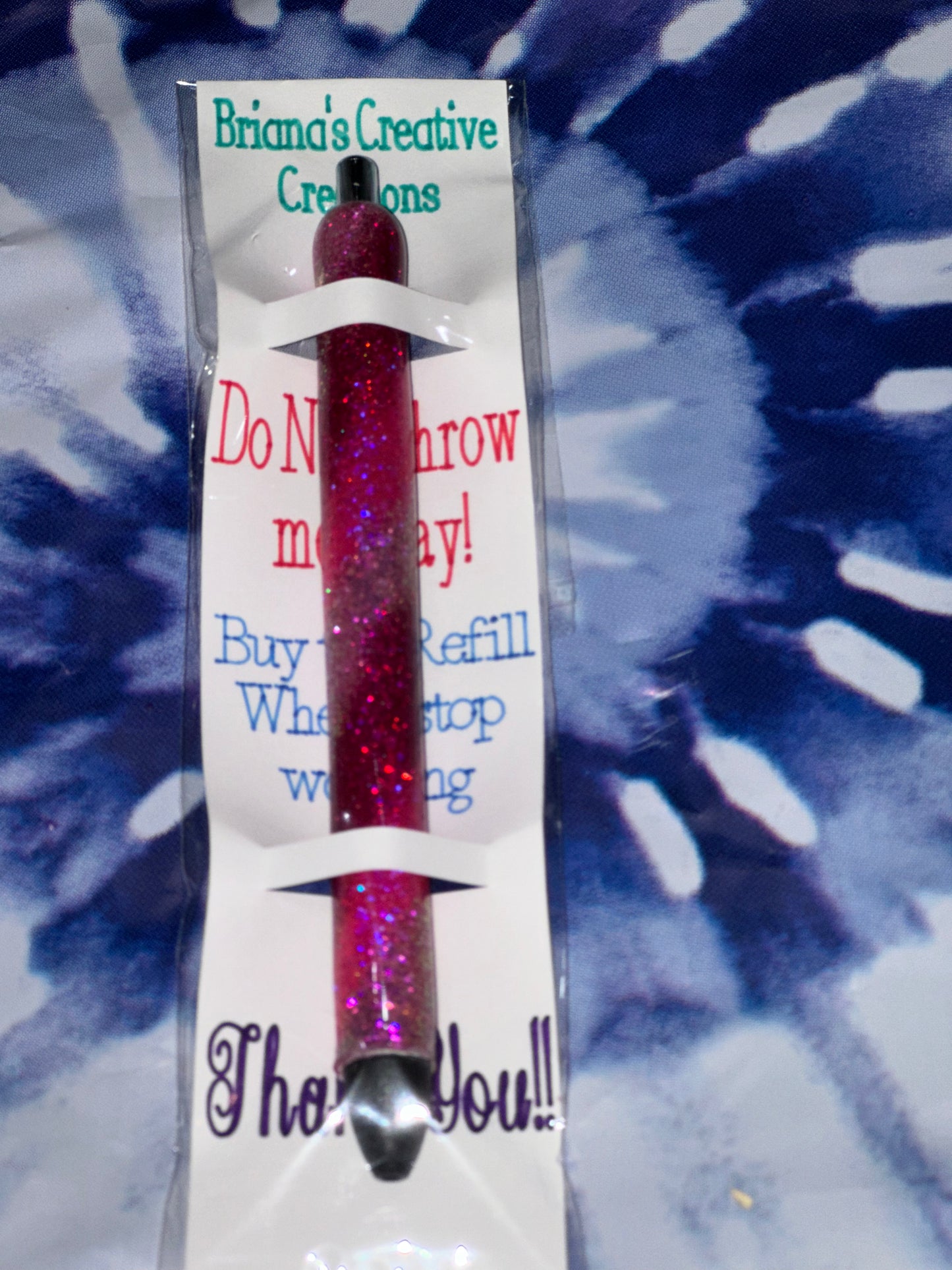Pink Swirl Glitter Epoxy Pen