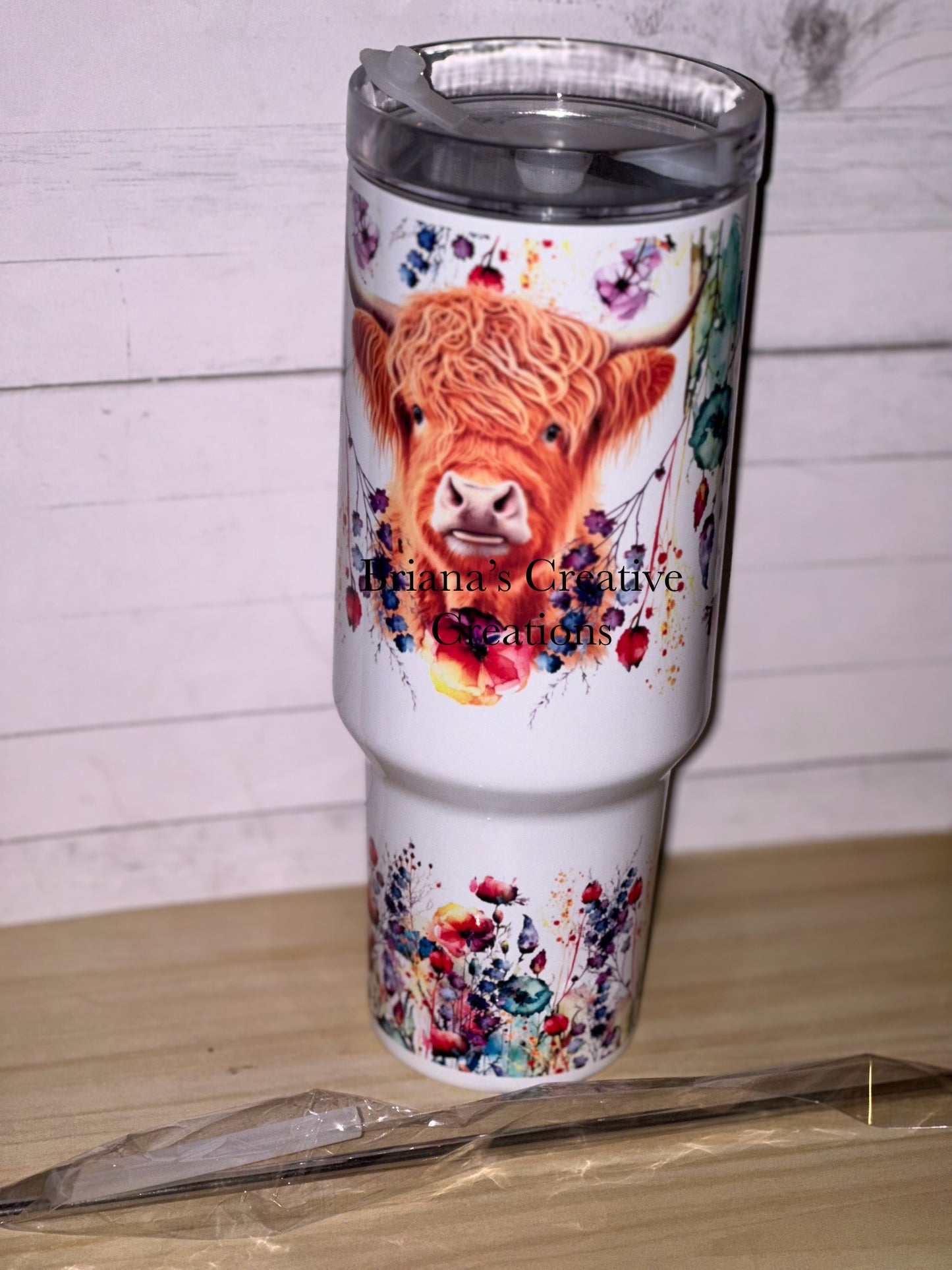 40oz Highland Cow Sublimation Tumbler