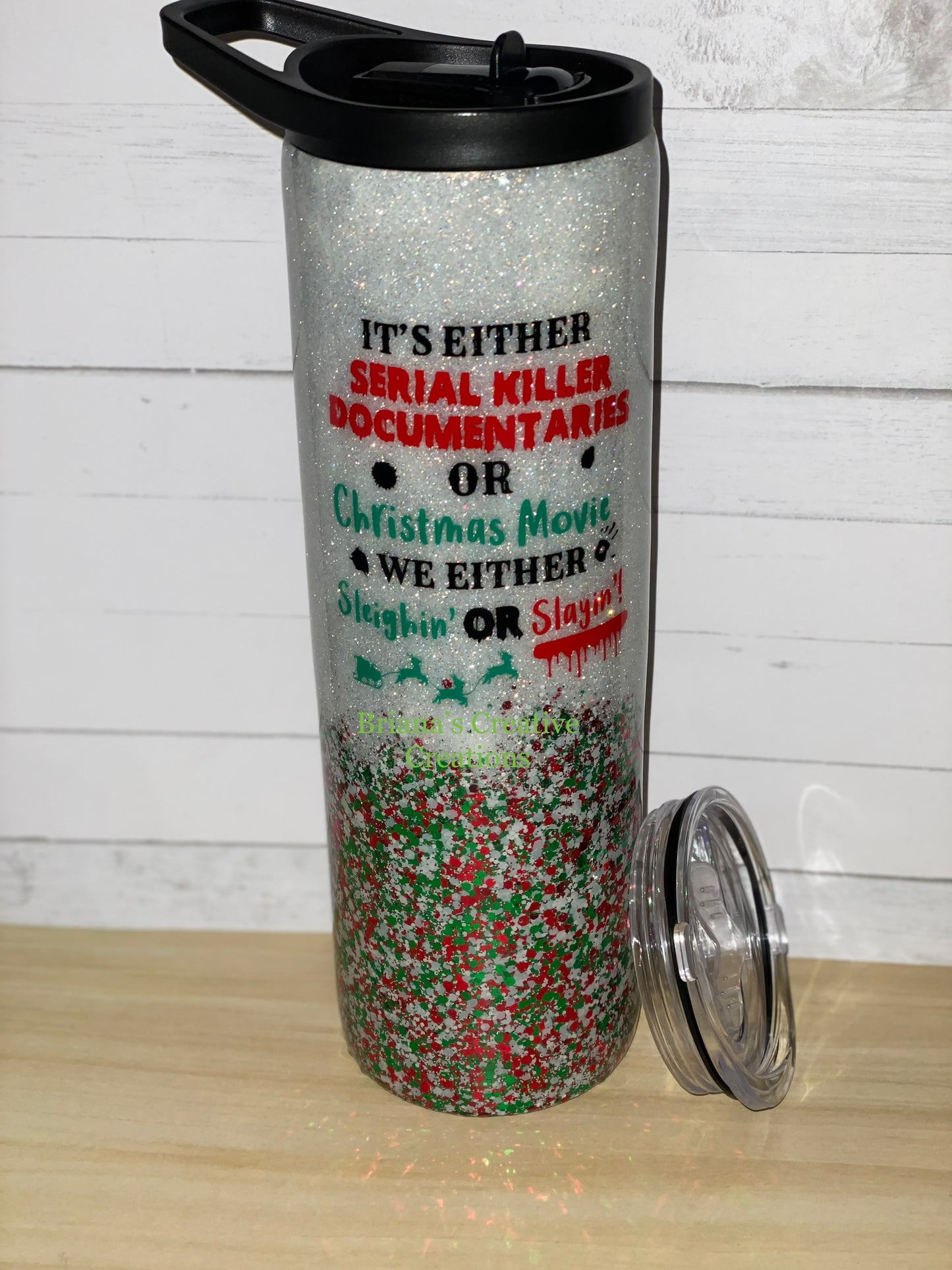 30oz Slaying or Sleighing Epoxy Tumbler