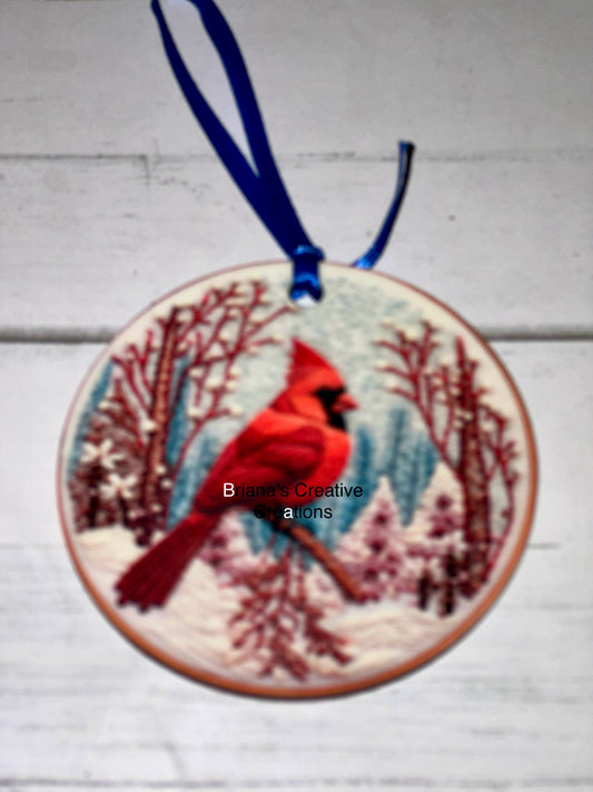 Cardinal Ornament Disk