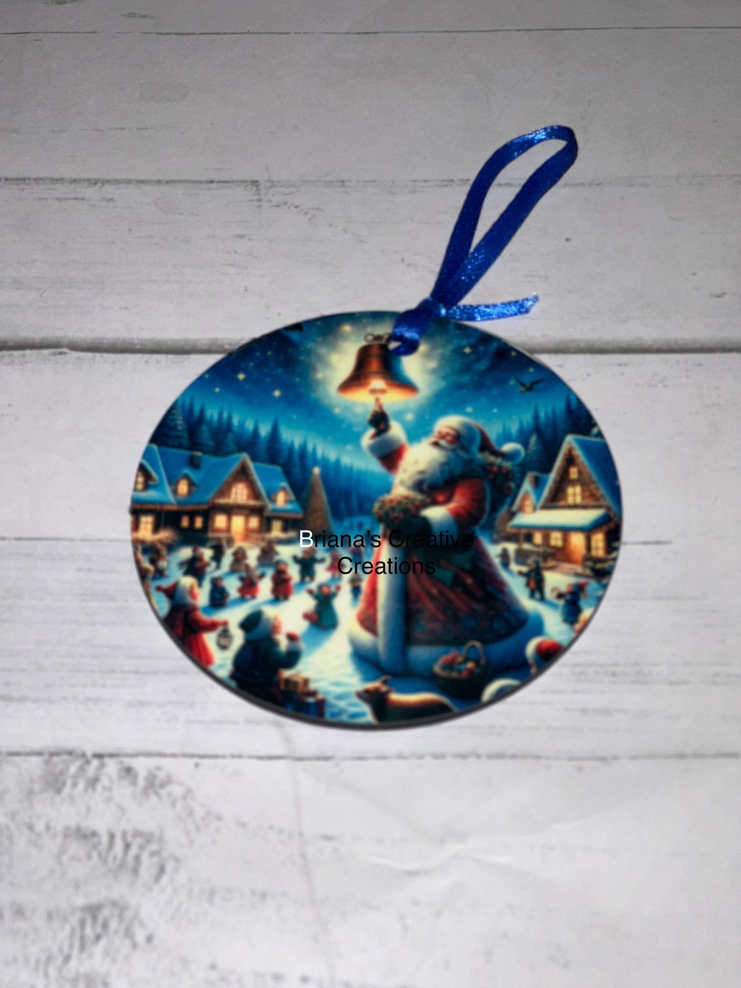 Santa Bell Ornament Disk