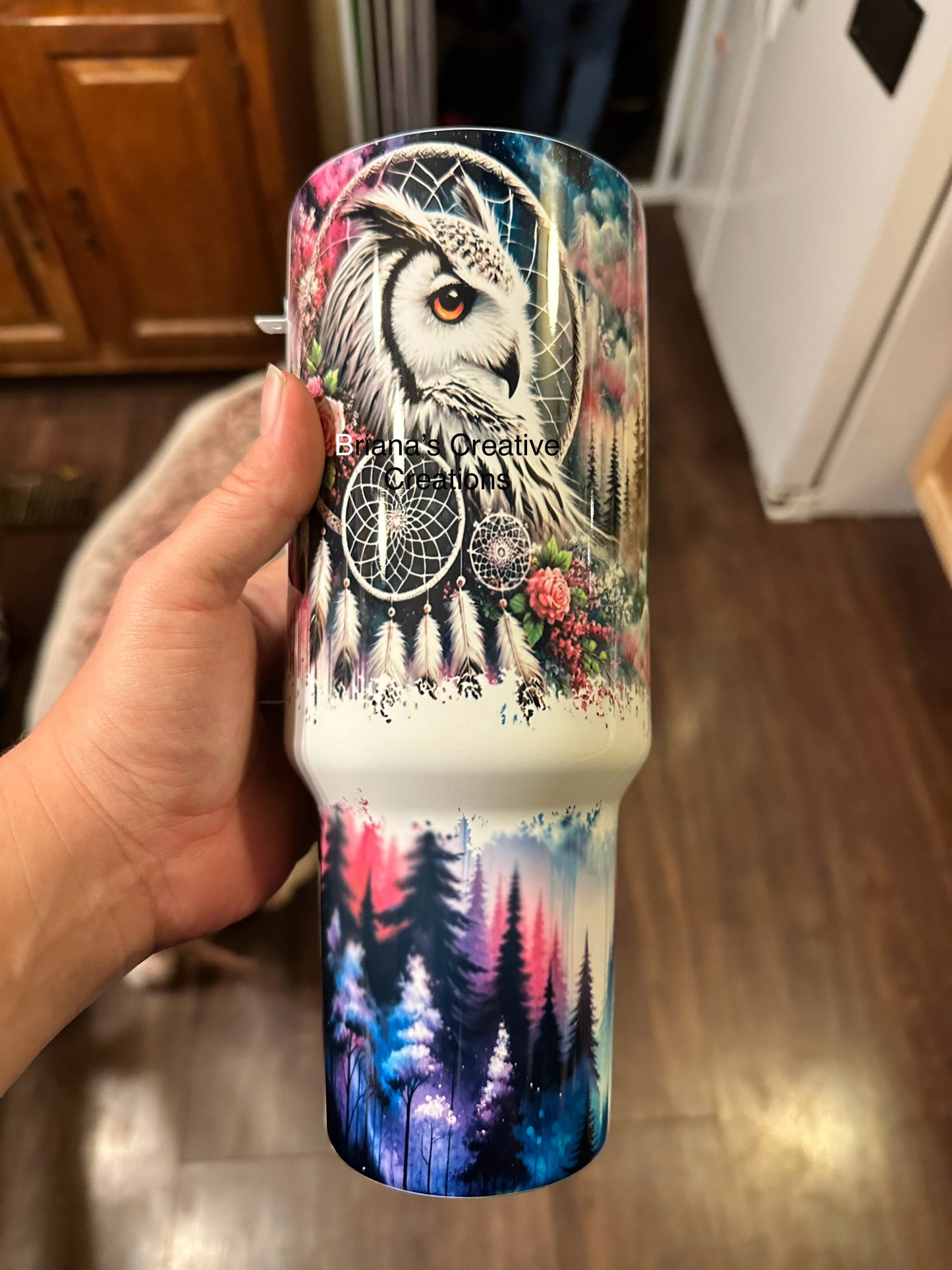 40oz Owl Dreamcatcher Sublimation Tumbler