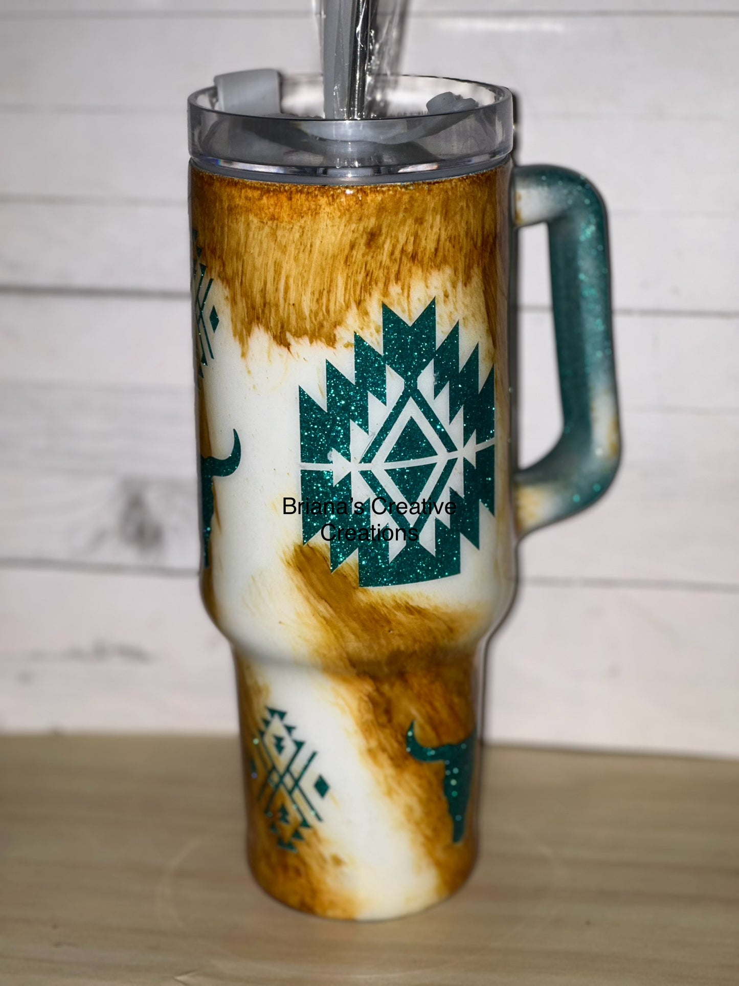 40oz Western Hide Epoxy Tumbler