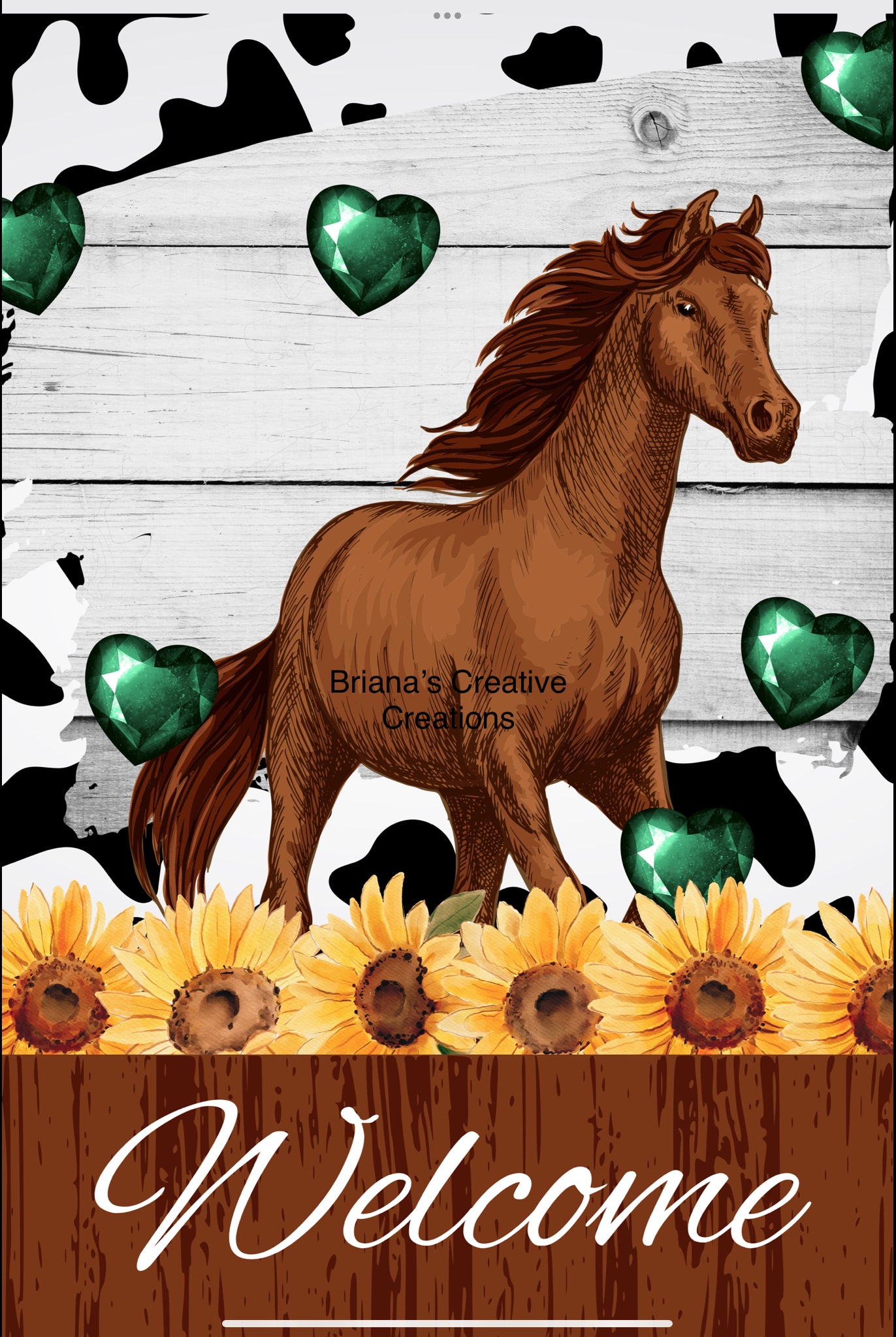 Sunflower Horse Garden Flag