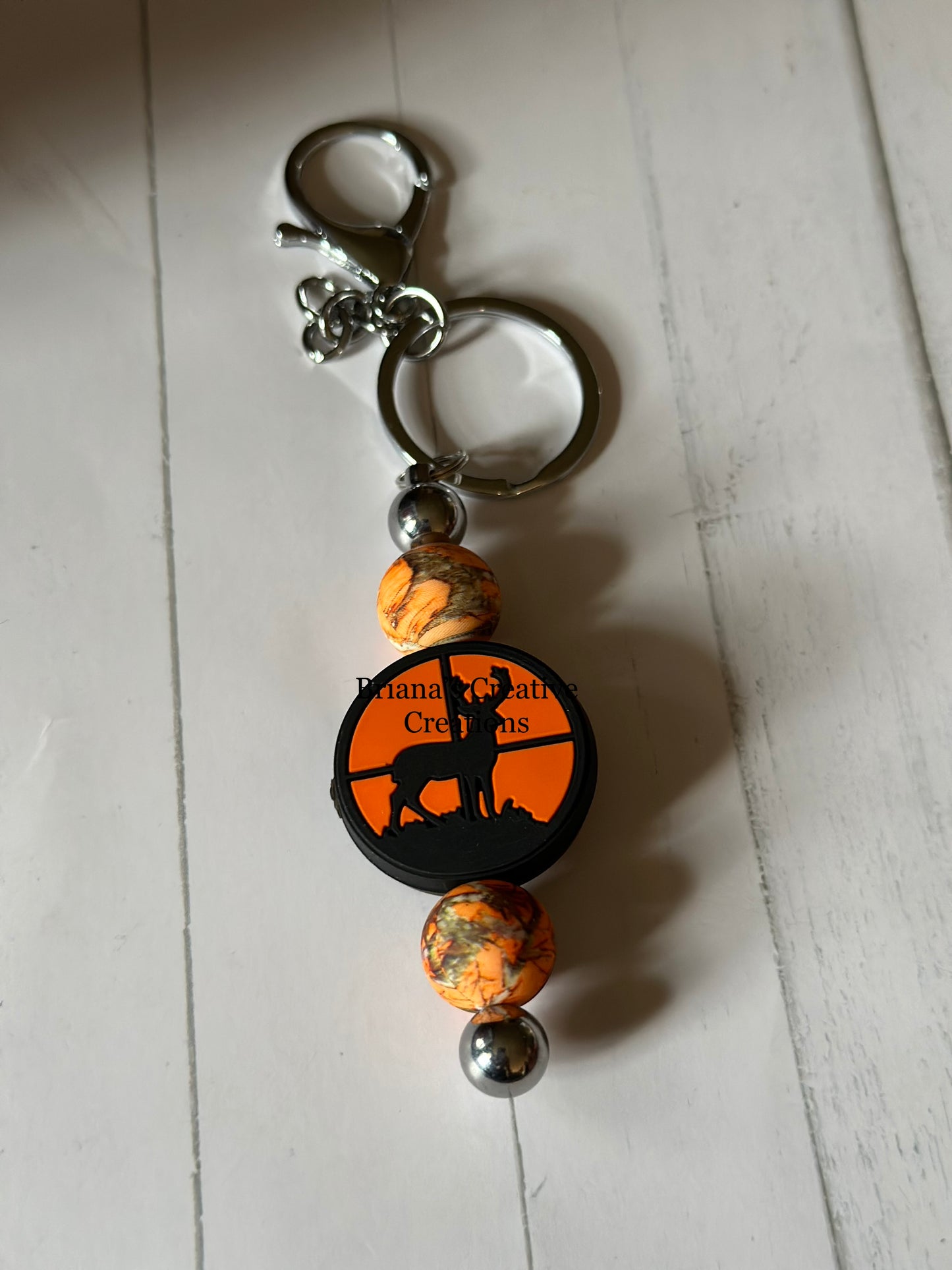 Orange Hunter Bead Keychain Bar