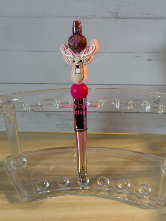 Pink Deer Camo Bead Pen