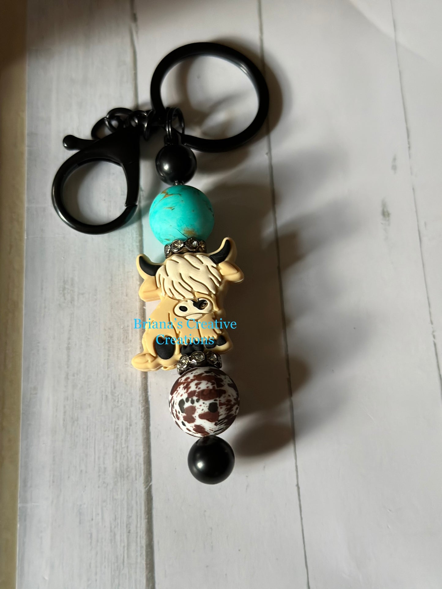 Highland Cow Bead Keychain Bar