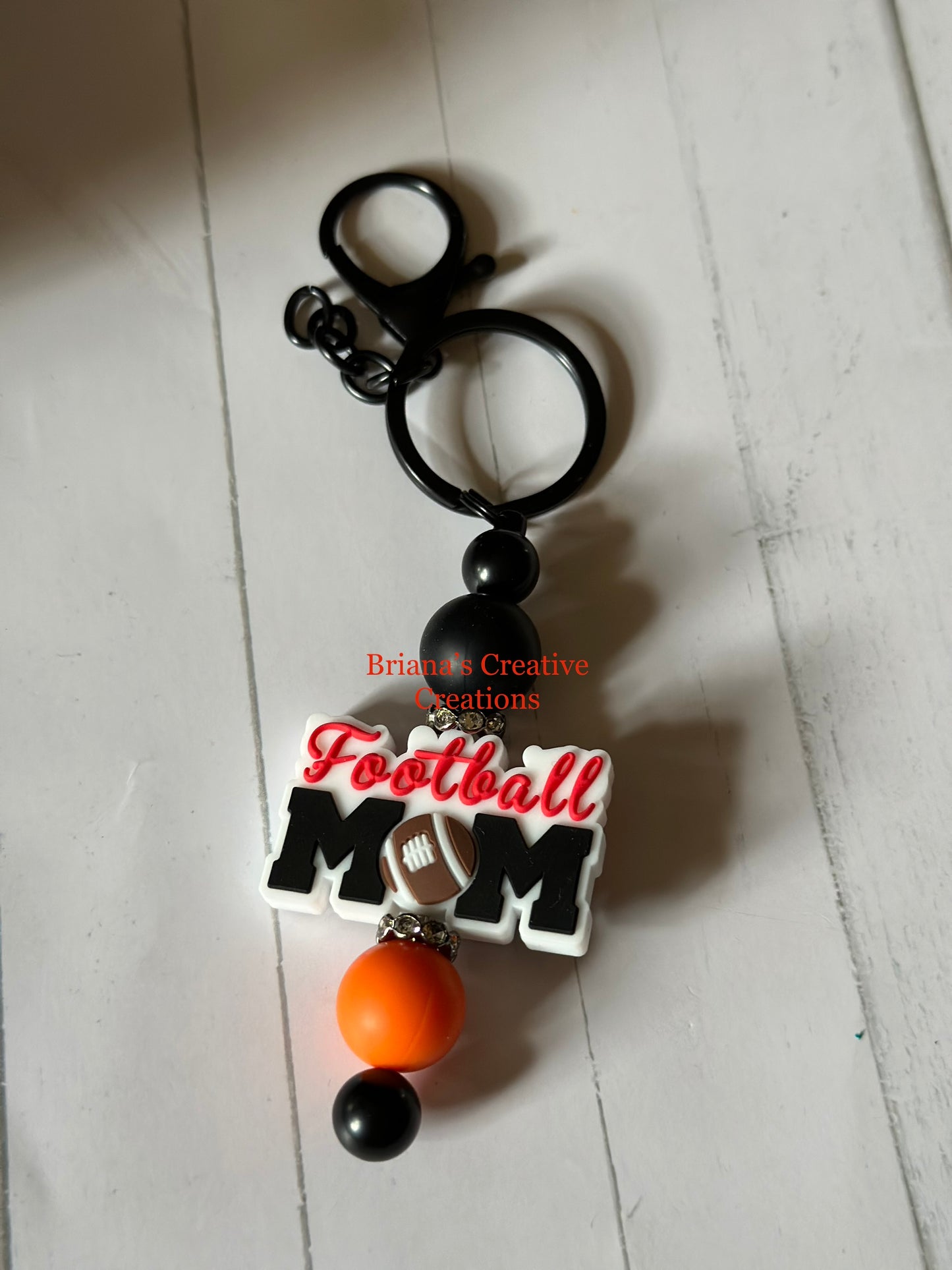 Football Mom Bead Keychain Bar