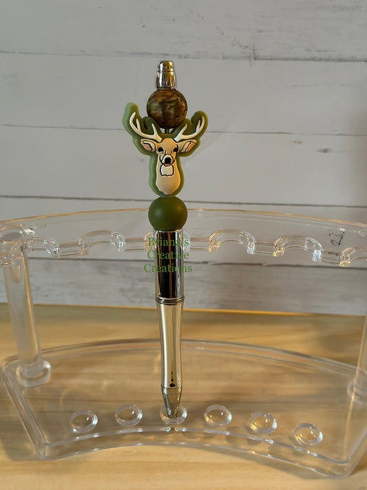 Green Deer Camo Bead Pen