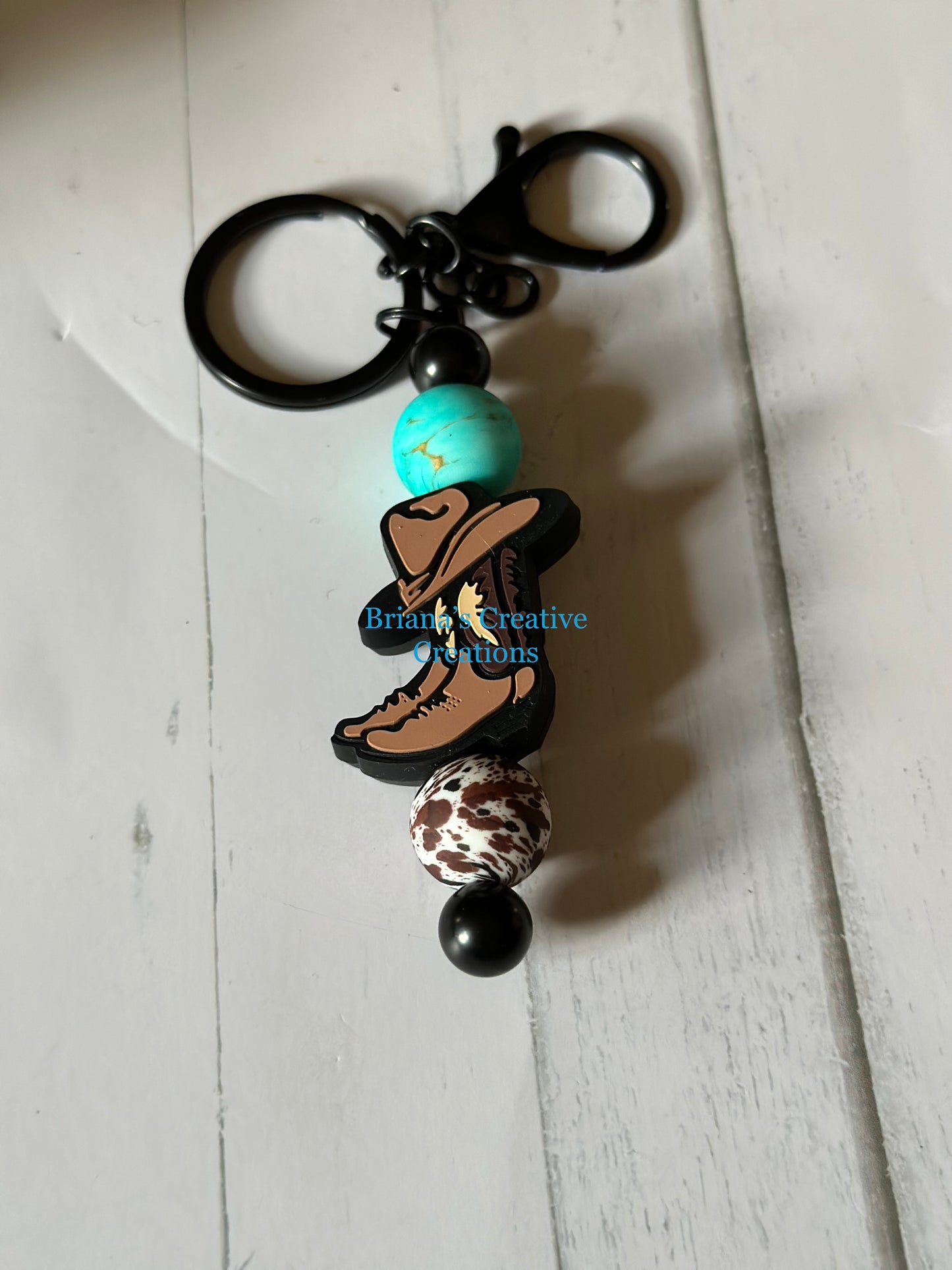 Cowboy Boot Bead Keychain Bar