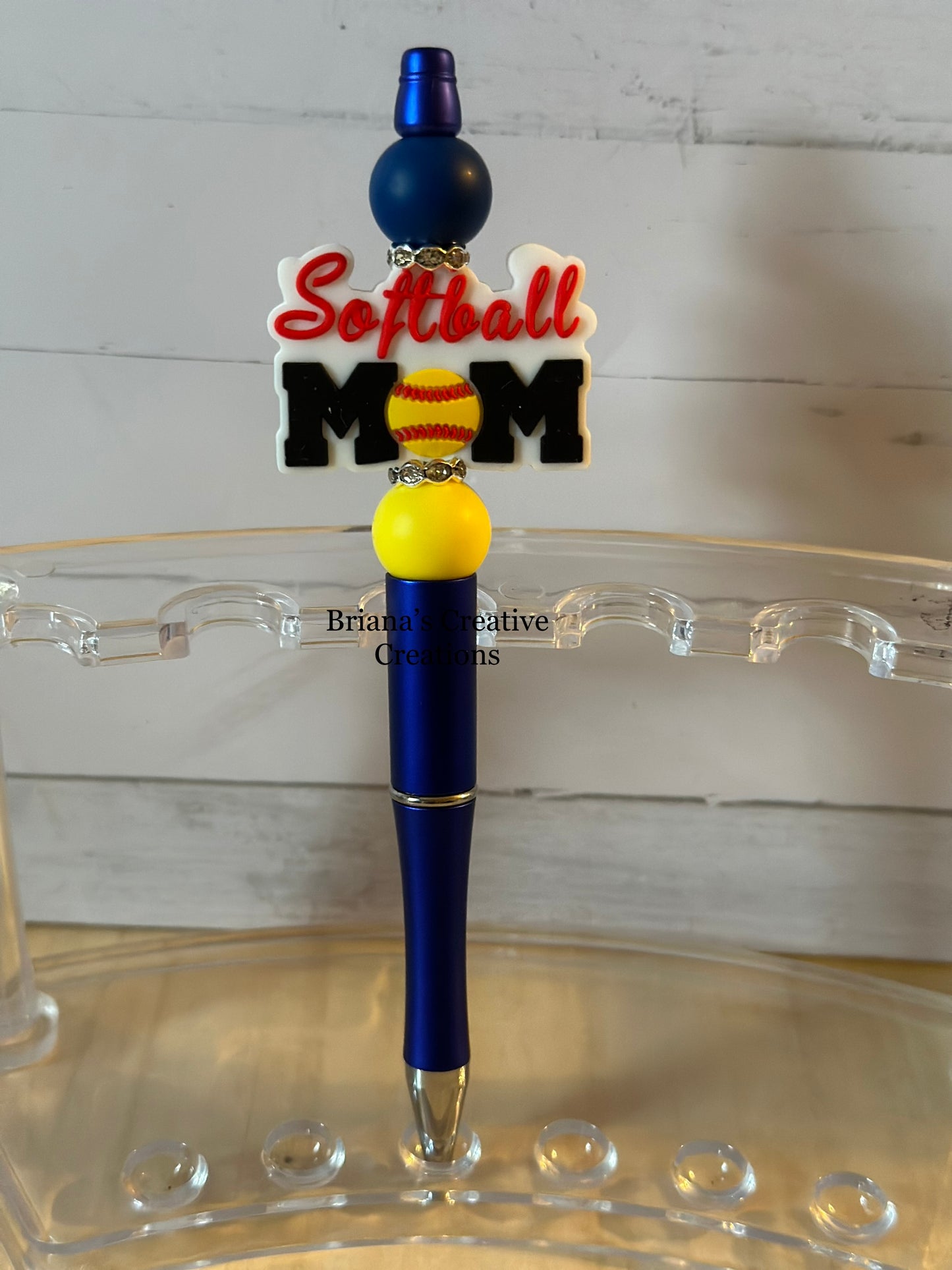 Softball Mom Bead Pen