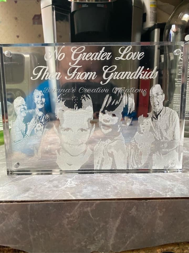 Glass Block Photo Engraving