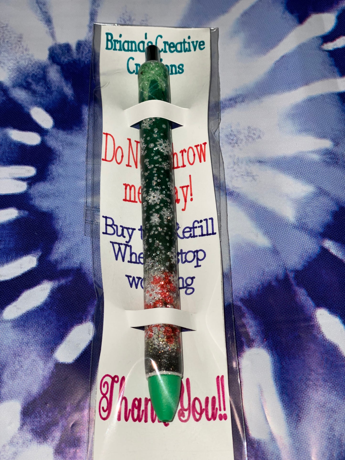 Green Christmas Epoxy Pen